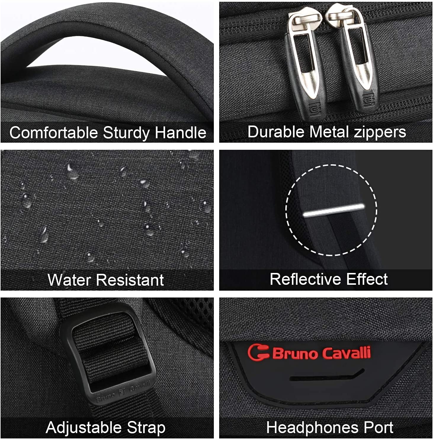 Laptop Backpack,Business Travel Anti Theft Slim Durable Laptops Backpack with USB Charging Port,Water Resistant College School Computer Bag for Women & Men Fits 15.6 Inch Laptop and Notebook - Black - Image 4